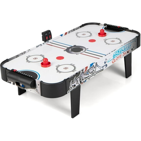 KOTEK Air Hockey Table, 42 Inch Air Hockey Arcade Table with 2 Pushers, 2 Pucks, LED Scoreboard & Electric Motor Fan, Table Top Air Hockey Game for Kids & Adults, Game Room, Home, Office, Club