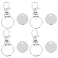 thumbnail image 4 of KAKOWELY grocery token keychains 4pcs Stainless Steel Trolley Token Keychain Grocery Cart Coin Keyring Shopping Cart Token Keychain Trolley Token Key Rings Cart Coin Keychain, 4 of 5