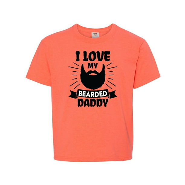 Download I Love My Bearded Daddy with Beard Silhouette Youth T ...