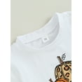 thumbnail image 5 of Inevnen Halloween Clothes for Baby Girls Pumpkin Print Short Sleeve T-Shirt + Ruffles Shorts Set, 5 of 7