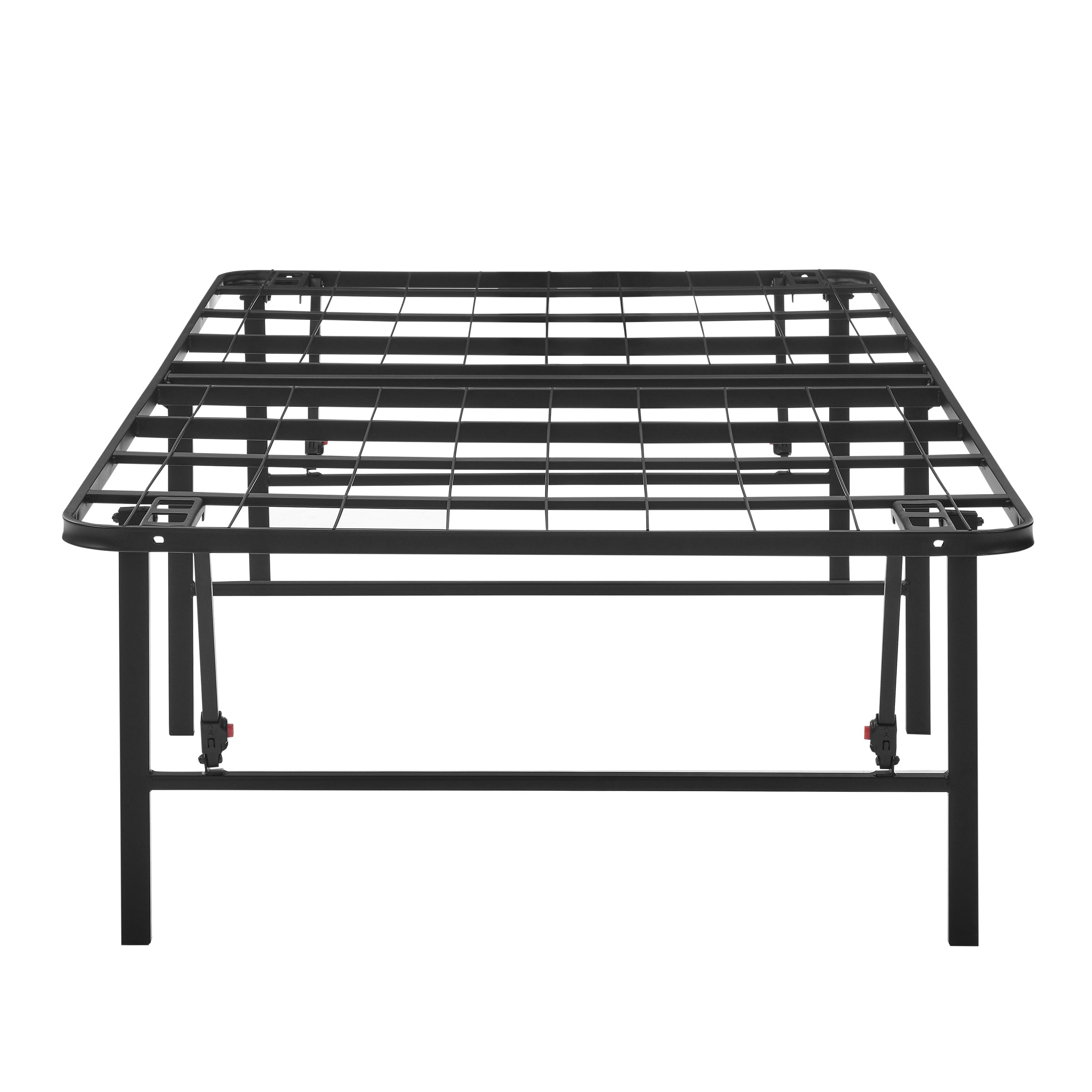 Mainstays Twin 18 in High Profile Foldable Steel Platform Bed Frame, No Box Spring Required, Black