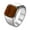 silver#6, variant on Men's Tiger Eye Square Signet Ring, Stainless Steel Rings with Natural Stone for Men Jewelry Gift for Him, Size 6-13