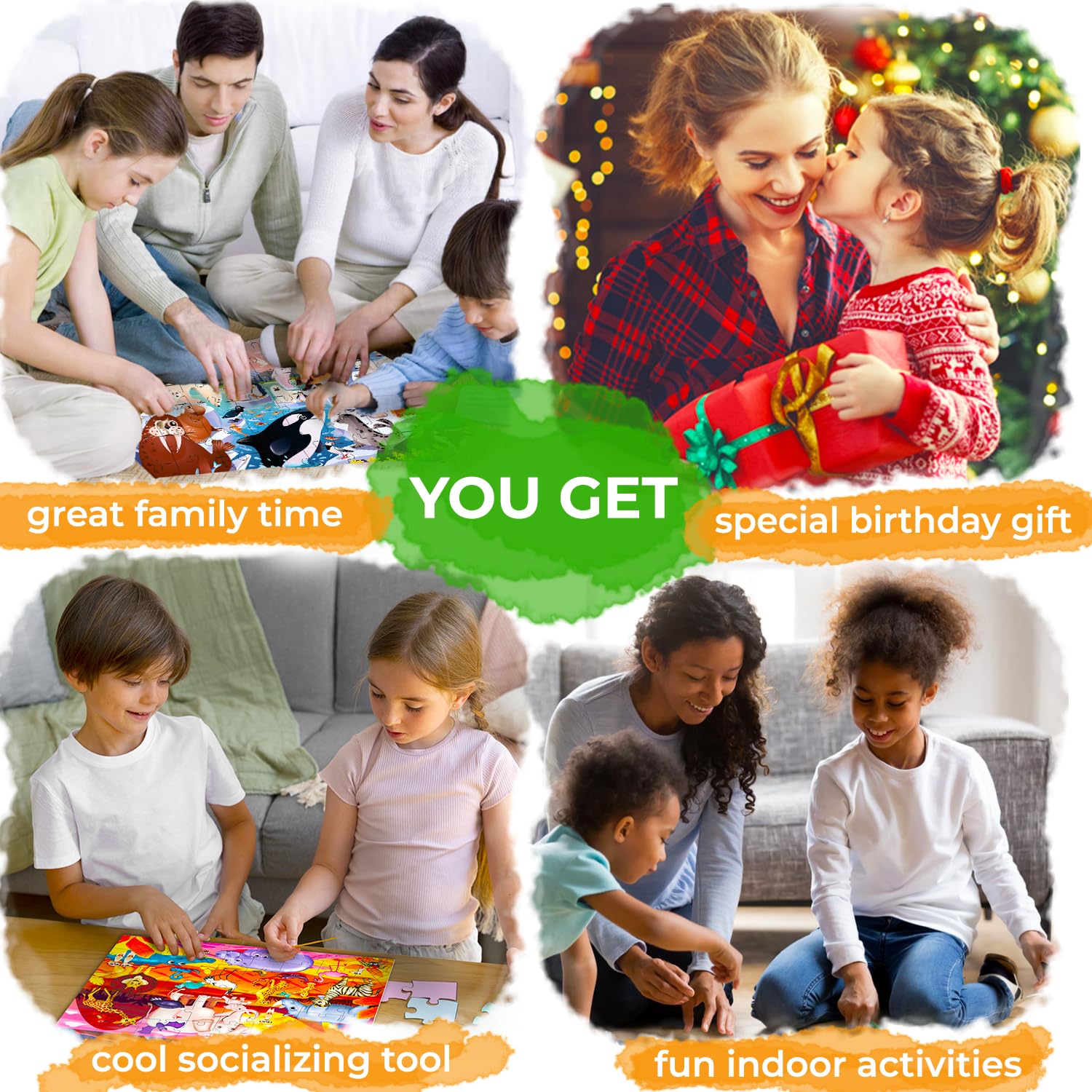 QUOKKA Farm Animal Puzzles for Kids Ages 3-6 - Learning Toys for Toddlers, Boys & Girls