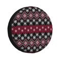 thumbnail image 1 of Fotbe red Minimalist Snowflake Funda de Llanta de Repuesto con Estampado, Engrosada, Ajuste Universal para Jeep, Remolque, RV, SUV, Camión-17 inch, 1 of 6
