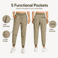 thumbnail image 3 of YAPPO Women's Cargo Jogger Pants Lightweight Quick Dry Hiking Pants with 5 Pockets, Water Resistant UPF 50+ Travel Athletic Pants, 3 of 8