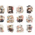 thumbnail image 3 of 30 Sheets Cafe Theme Scrapbook Stickers DIY Rich Pattern Self Adhesive Planner Stickers Decal for Photo Album, 3 of 3