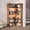 Rustic Brown, variant on DreamCurship 71” Tall Corner Bookshelf, 6 Tier L-Shaped Large Display Bookcase with LED Light, Industrial Corner Etagere Bookcase Storage Display Rack for Living Room Home Office, Rustic Brown, Black
