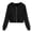 3# Black, variant on Cropped Zip Up Hoodie Women 2026 Y2k Casual Sweatshirts Workout Long Sleeve Drawstring Hooded Track Jacket Crop Tops White XL