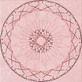 thumbnail image 1 of Ahgly Company Indoor Square Patterned Pink Bubble Gum Pink Area Rugs, 8' Square, 1 of 6