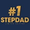 thumbnail image 2 of Mens Lost Gods Distressed Number One Stepdad T Shirt, 2 of 4