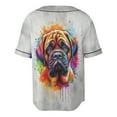thumbnail image 2 of Watercolor Drip Mastiff Pop Art Colorful Portrait Artwork All Over Print 3D Baseball Shirt Mastiffs Dog Lover Gifts Idea Softball Sport - 01009, 2 of 6