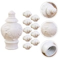 thumbnail image 6 of Homoyoyo White Plastic Curtain Rod Finials, Decorative Curtain Pole Ends, Easy to Install,, 6 of 8