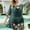 Green, variant on Bohemian Summer Dress for Women Beach Swimsuit Cover Up Chiffon Hollow Out Floral Short Sleeve Sundress Casual Loose Tassel Beach Dress