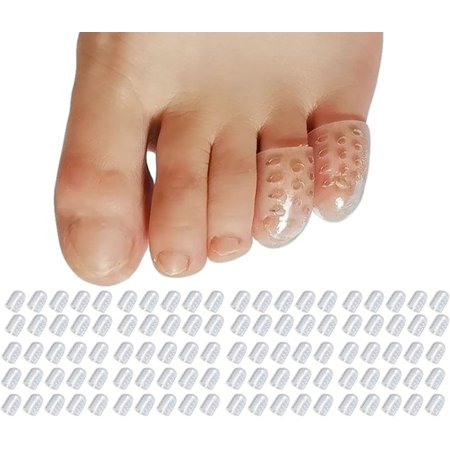 Silicone Toe Protectors  Clear Silicone Anti-Friction Toe Protector Gel Toe Protectors Breathable Toe Covers Little Caps Guards Toe Sleeves for Men Women (Color : 100pcs)