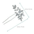 thumbnail image 7 of Toyvian 1 Pair U-Shaped Hair Forks for Women, Decorative Rhinestone Hairpins, Hair Accessories, 7 of 7