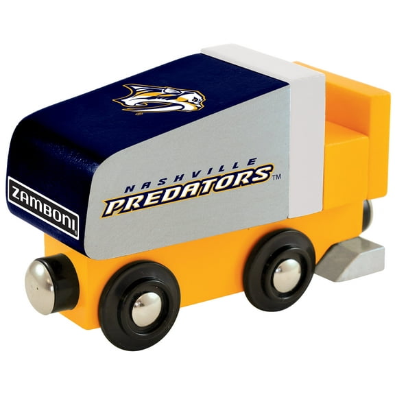 MasterPieces Officially Licensed NHL Nashville Predators Wooden Toy Zamboni Train Engine For Kids