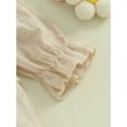 thumbnail image 5 of Infant Girl Rompers Cutout Lace Ruffles Doll Collar Long Sleeve Jumpsuits with Headband, 5 of 8