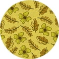 thumbnail image 1 of Ahgly Company Machine Washable Indoor Square Transitional Golden Yellow Area Rugs, 3' Square, 1 of 7
