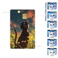 thumbnail image 1 of Cute Black Cat Cartoon PVC Film Skin Sticker for Debit Card Credit Bank Card Sticker Shining Rainbow Stars Love Card Sticker, 1 of 6