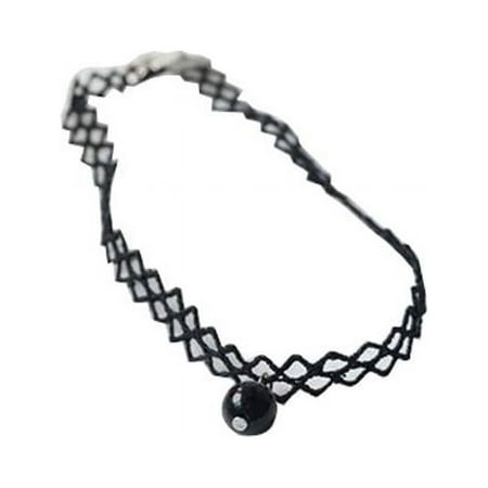 Panda Superstore PS-BEA11058011-YAN00074 Rhombus Strap the Fashion Black Bead Necklace