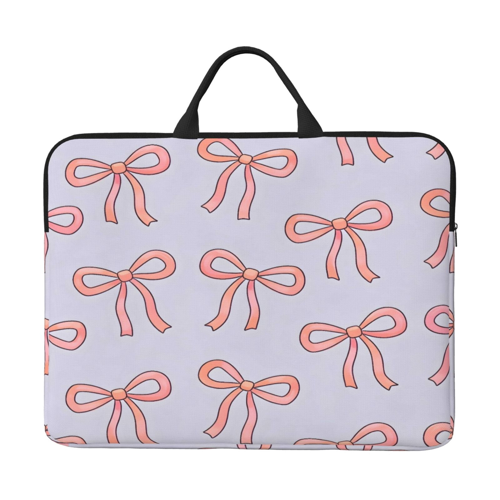 Laptop Sleeve Bag For Women Men 14inch Waterproof Durable Protective Computer Carrying Cover Handle Laptop Case Bag Pink Bow (3)