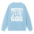 thumbnail image 4 of Gibobby Sudaderas para mujer oferta Sudadera suelta casual con estampado navideño de manga larga con cuello redondo para mujer de manga larga(Azul claro,M), 4 of 5