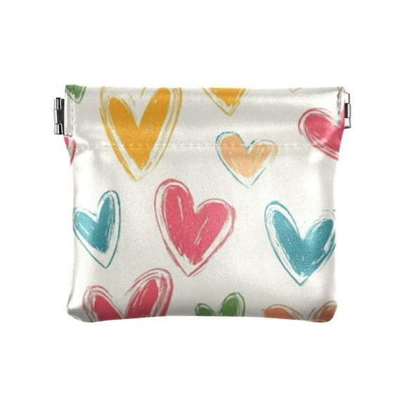 Women's Coin Purses & Pouches - Wallets Card Cases with RFID Blocking - Slim Money Organizers for Daily Use Painting Hearts