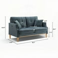 thumbnail image 3 of Modern Simple Fabric Loveseat 2 Seater Sofa 85cm with Waterproof Fabric and USB Charge Port, 3 of 7