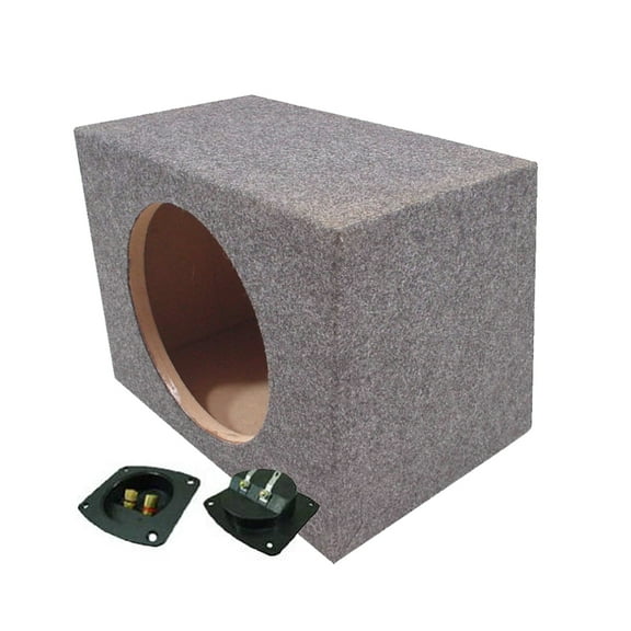 Car Audio Single 12" Sealed Subwoofer Rear Angle Sub Box Enclosure 3/4" MDF Wood