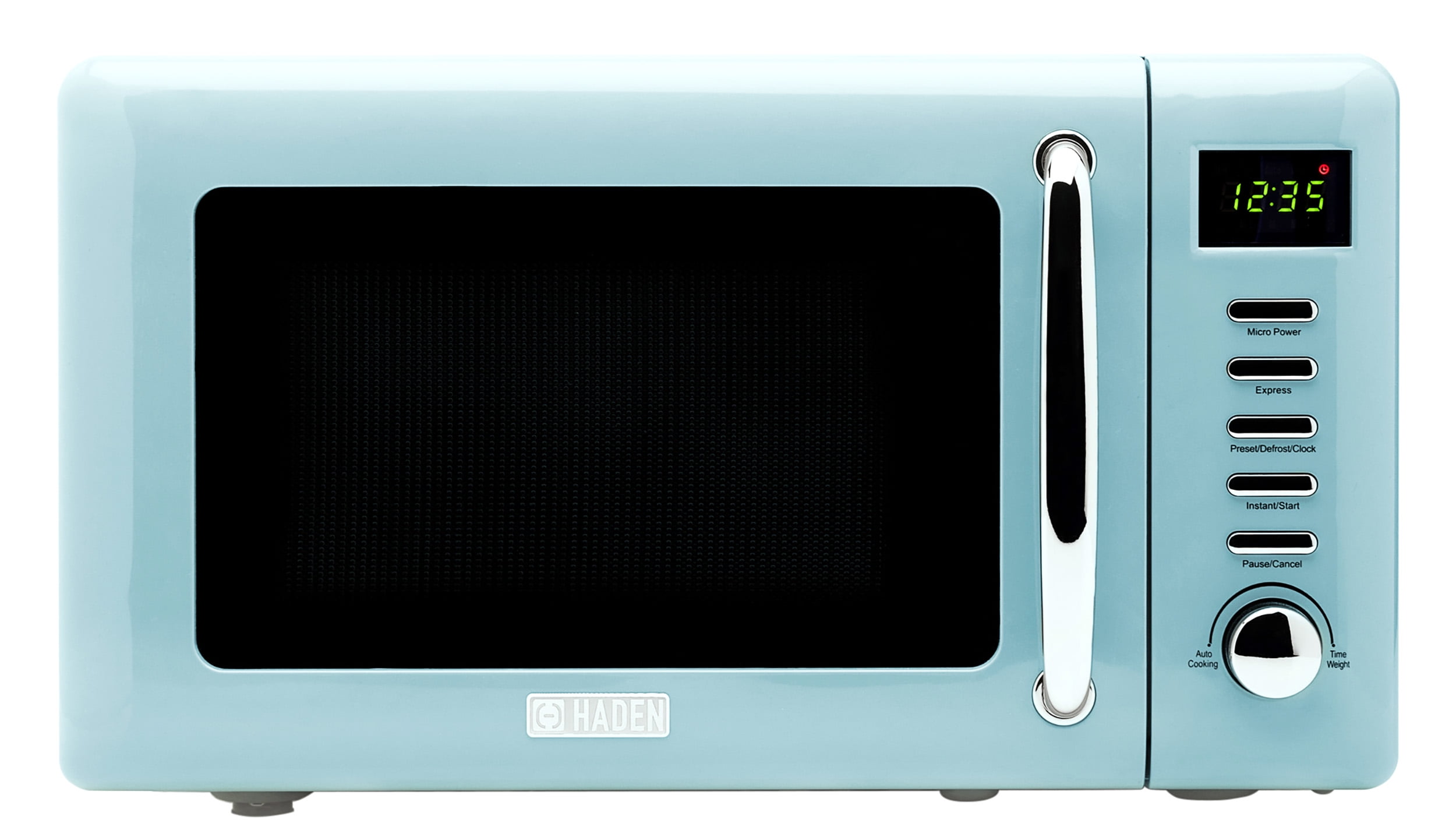 Open Box Haden Vintage Retro 0.7 Cu Ft 700W Countertop Microwave Oven, Blue
