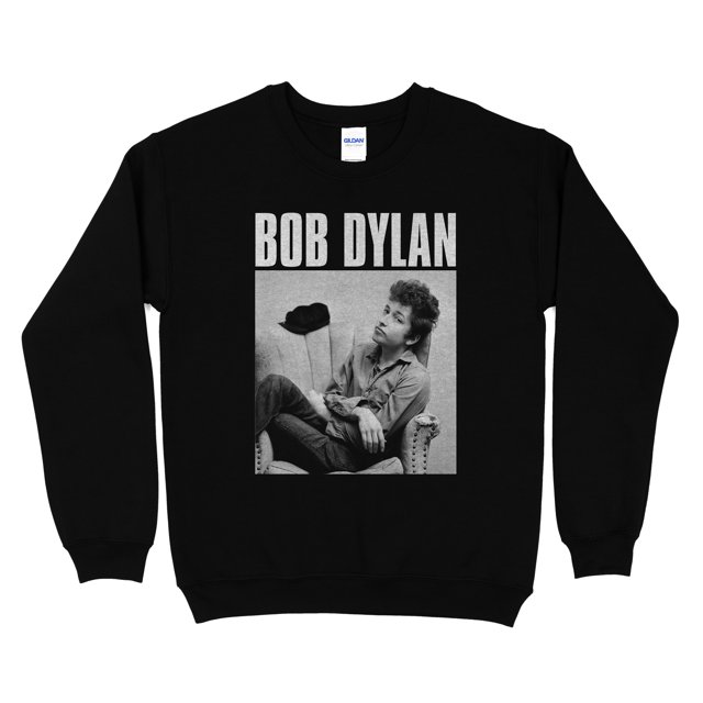Bob Dylan Relaxed Black Medium Crew Fleece