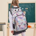thumbnail image 7 of FORMRS Unisex School Backpack 17" Student Travel Bag with Laptop Compartment, Watercolor Marble Pattern, 7 of 7