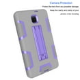 thumbnail image 4 of GoldCherry For Galaxy Tab A 8.0 Case 2018,Three Layer Shockproof Armor Defender Full-Body Kid Friendly Protective Cover with Stand for Samsung Galaxy Tab A 8.0 SM-T387/T387v(Gray+Purple), 4 of 7