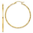 thumbnail image 1 of 10k Yellow Gold 1.5x40mm Hoop Earrings Round, 1 of 6