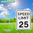 thumbnail image 2 of Uxcell 2-Pack Speed Limit 25 MPH Sign 16" x 12" Aluminum Weather Resistant Traffic Sign, 2 of 2