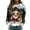 Black, variant on Tiweut Christmas Casual Sweatshirts for Womens Cool Santa Cow Printed Round Neck Long Sleeved Hooded Lightweight Loose Fit Pullover Ladies Tops Black,L