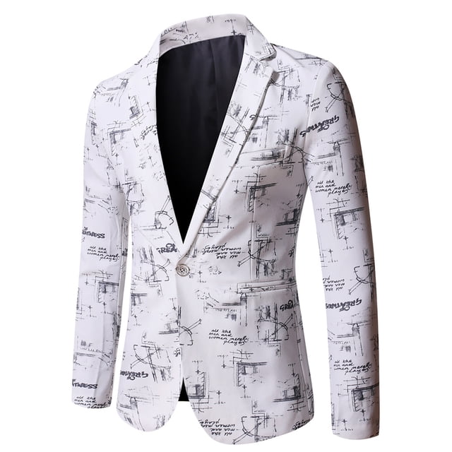 Men's Autumn And Winter Fashion Personality Solid Color Casual Suit Jacket