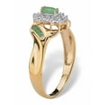 thumbnail image 2 of PalmBeach Jewelry .38 TCW Marquise-Cut and Round Genuine Emerald Diamond Accent 18k Gold-Plated or Platinum-Plated Sterling Silver Ring, 2 of 5