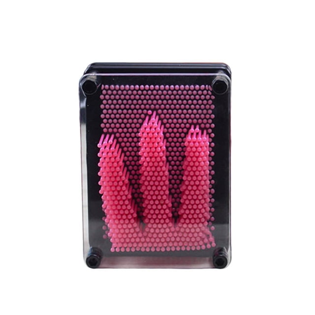 Wosthever 1 pieza dibujo niños regalo 3D clon forma mano molde divertido Pin arte juguete Decoración del hogar Rosa roja S