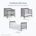thumbnail image 5 of Dream On Me Aden 4-in-1 Convertible Mini Crib In Storm Grey, Greenguard Gold Certified, 5 of 9