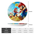 thumbnail image 2 of Saiise Mario Print Bone China Decorative Plate Ceramic Decorative Plates with Display Stand Handmade Ceramic Wall Art Decor for Home Kitchen Bedroom Decorative-7in, 2 of 7