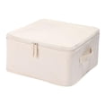 thumbnail image 3 of Bolsa organizadora de almacenamiento de mantas plegable con asa, contenedores de almacenamiento plegables para Con tapa estilo A, 3 of 9