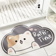 thumbnail image 4 of ZheElen Wide Application Mat Versatile And Practical In Any Space Absorbent Non-skid Mat Blended Cartoon Bathroom Mats Cute Dog 40*60cm 1Set, 4 of 6