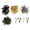 4Colors 40pcs, variant on Small Brass Ceiling Hooks 1/2'' Screw-in Light Hooks Gold Hanging Cup Hook (40Pack)