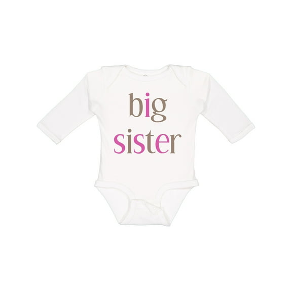 Inktastic Big Sister Girls Long Sleeve Baby Bodysuit