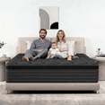 thumbnail image 3 of SILENCE MANGO 14 Inch Queen Size Euro Top Hybrid Mattress, Medium Firm, Grey, Bed in a Box, Individual Pocket Springs, Back & Lumbar Support, Motion Isolation, Pressure Relief, 3 of 9