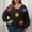 Black, variant on Qulqfy Plus Size Sweaters Women Pullover Cozy V Neck Black Sweater Floral Fashion Knit Long Sleeve Shirts Tops for Women