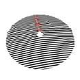 thumbnail image 5 of Christmas Tree Skirt Black And White Stripe Xmas Tree Skirt Mat for Christmas Decorations Party Holiday 30", 5 of 6