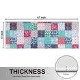 thumbnail image 5 of Kitchen Rugs Sets Of 2,Blue Boho Pioneer Flower Patchwork Pattern Anti Fatigue Kitchen Mat Rugs Non Slip Washable,Decorative Kitchen Floor Mats for Kitchen,Sink,Laundry,17"X47", 5 of 5