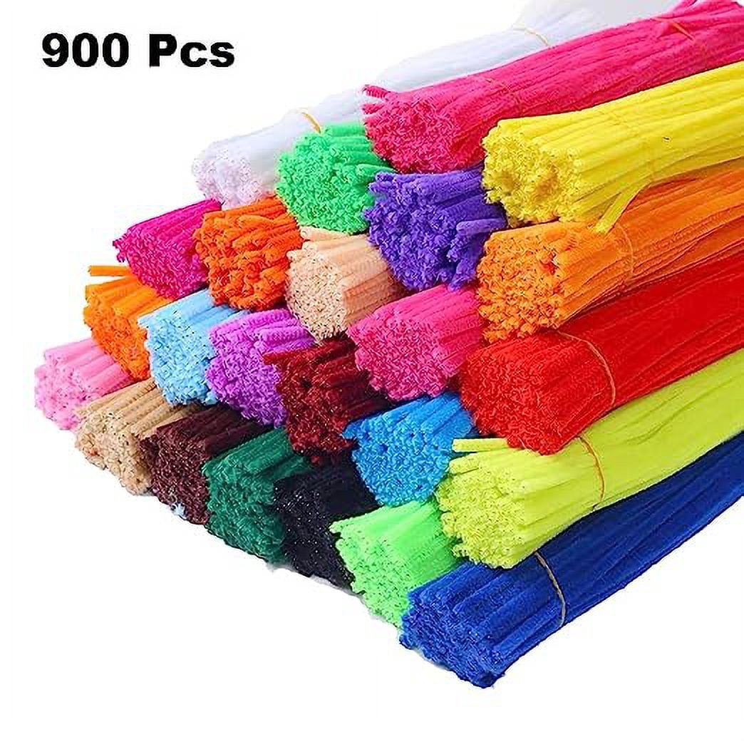Zhuge 900 Pieces Pipe Cleaners Chenille Stems 6 mm x 12 Inch for DIY Art Craft, Assorted Colors (18 Colors)